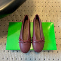 26S ESPADRILLE BALLET FLATS IN DARK RED LAMBSKIN