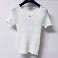 26S KNIT SHORT SLEEVE TOP STYLE 1269