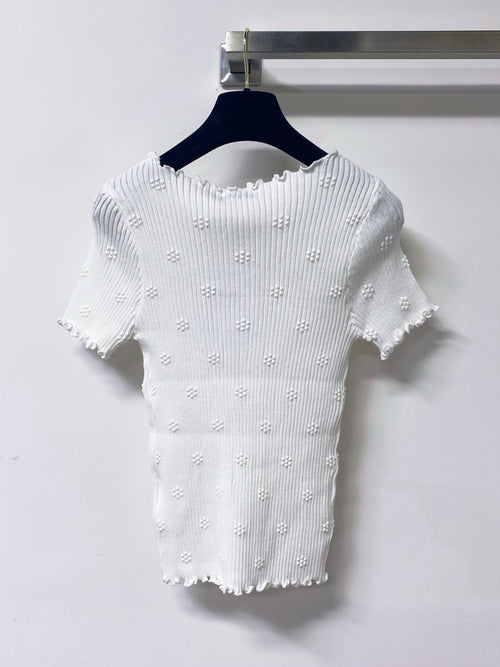 26S KNIT SHORT SLEEVE TOP STYLE 1269