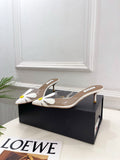 26S MULE HEELS 55 MM IN WHITE LAMBSKIN AND TRANSPARENT PVC